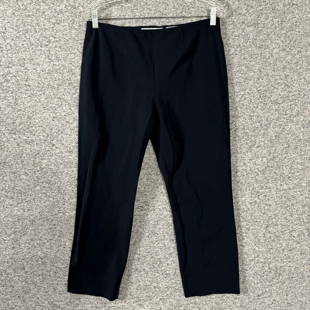 Raffaello Rossi Women's Size 40 Penny 6/8 Dark Blue Mid-Rise Cropped Pants